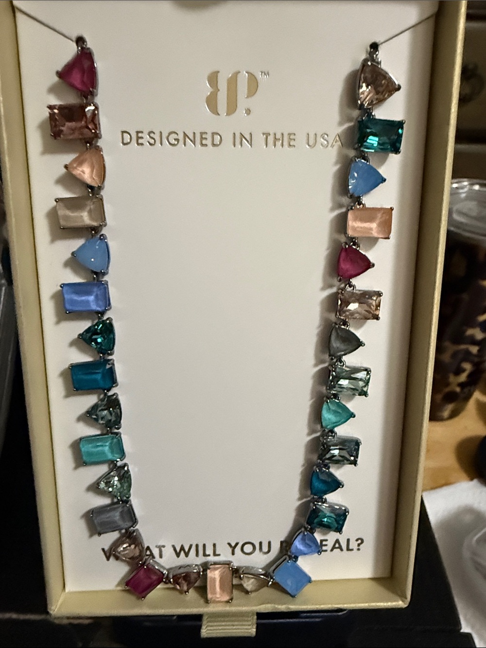 BP Holiday Jewel Candy “Frost Yourself First” hematite plated harvest luxe color
